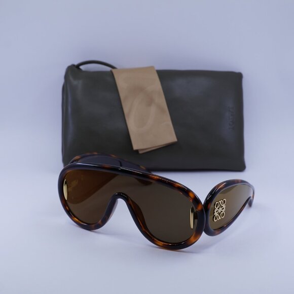 Loewe LW40108I 52G Sunglasses Dark Havana Shield Frame, Brown Lenses - Picture 10 of 10